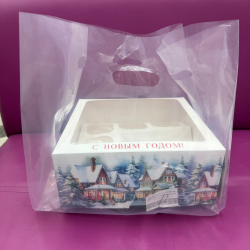 ОПТ Пакет прозрачный с прорубной ручкой и квадратным дном , 30 х 28 х 43 см, 50 шт (для коробок до 9 капкейков) Изображение ОПТ Пакет прозрачный с прорубной ручкой и квадратным дном , 30 х 28 х 43 см, 50 шт (для коробок до 9 капкейков)